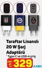 TARAFTAR LİSANSLI 20 W ŞARJ ADAPTÖRÜ fiyat ve kampanya bilgisi